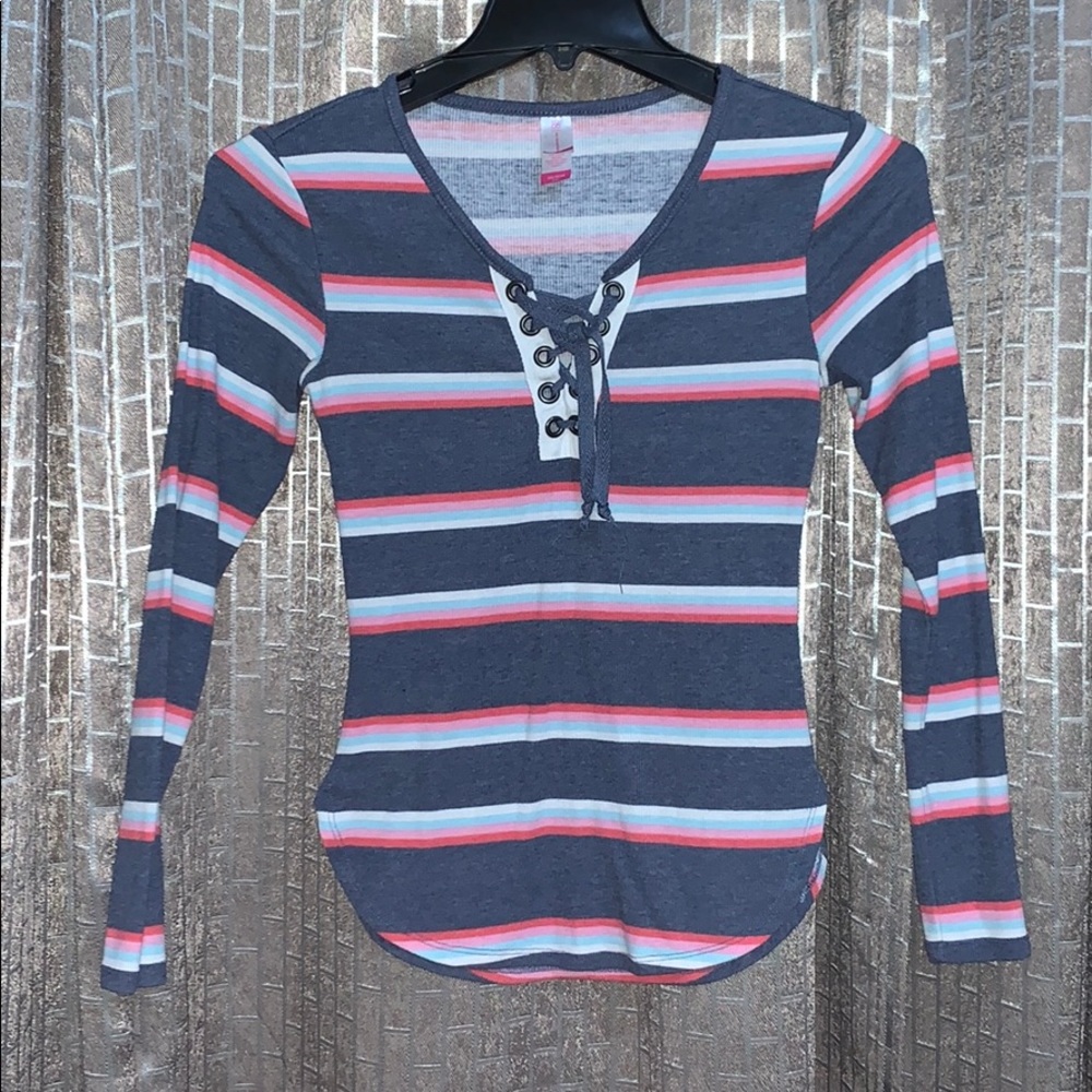 No Boundaries striped long sleeve